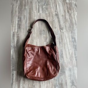 Francesco Biasia Vintage Leather Tote Bag Brown